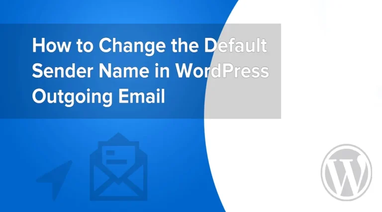 Change the Sender Name and Email