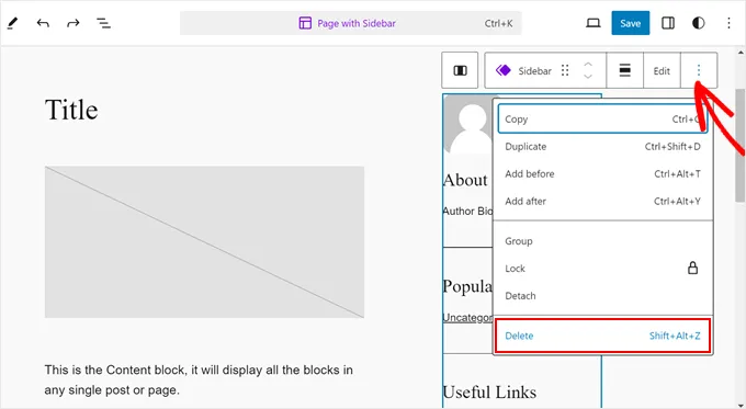 fse sidebar template
