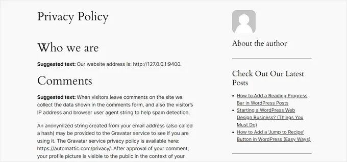 sample fse sidebar