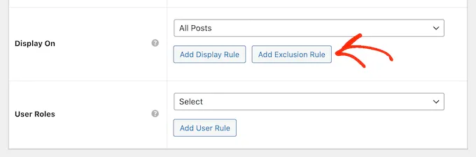 sidebar exclusion rule
