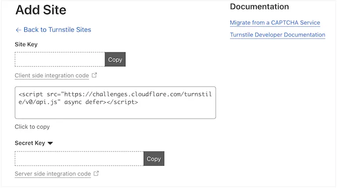 Cloudflare site secret