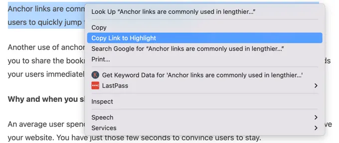 Copy Link to Highlight