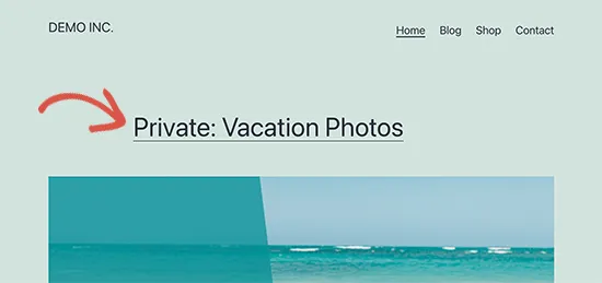 Private Post Prefix