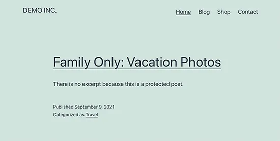 Changed prefix for protected post