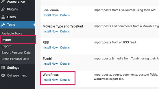 install importer