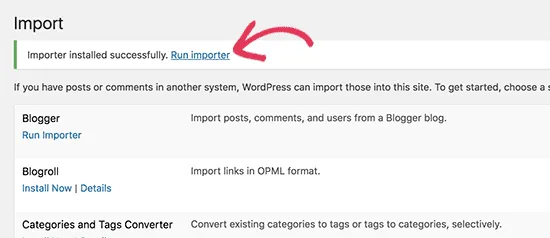 run importer