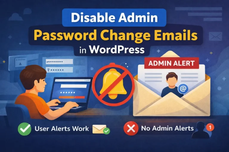 Disable Password Change Email Notifications for Admin