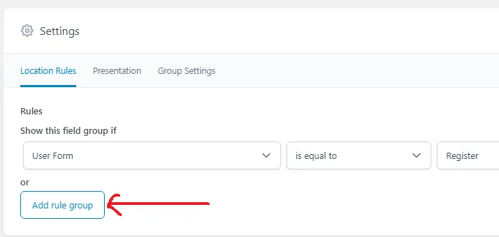 Add rule group