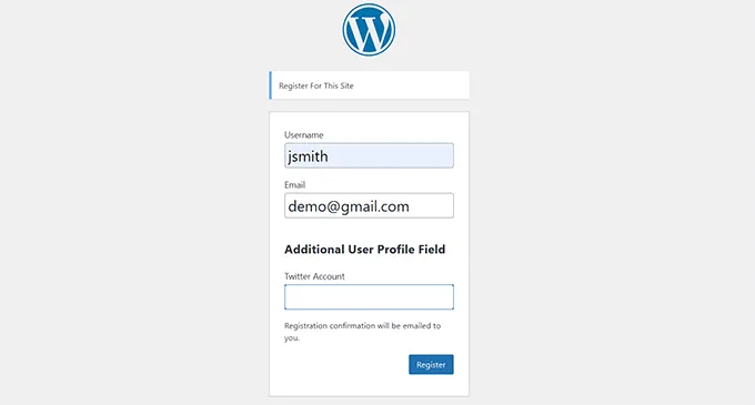 additional user profile field preview