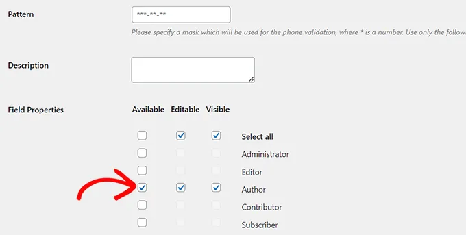 configure field properties