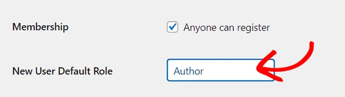 set user default role