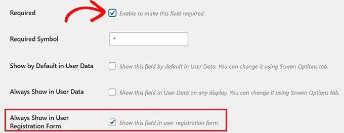 show field on the form