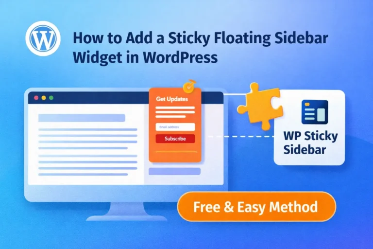 Add a Sticky Floating Sidebar