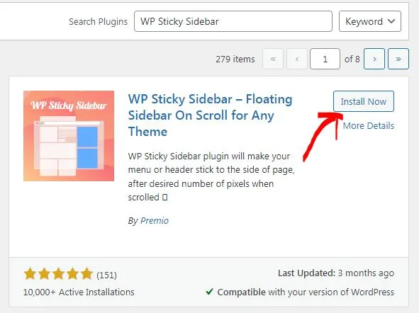 wp sticky sidebar